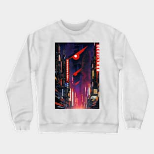 Futuristic Neo Tokyo city Crewneck Sweatshirt